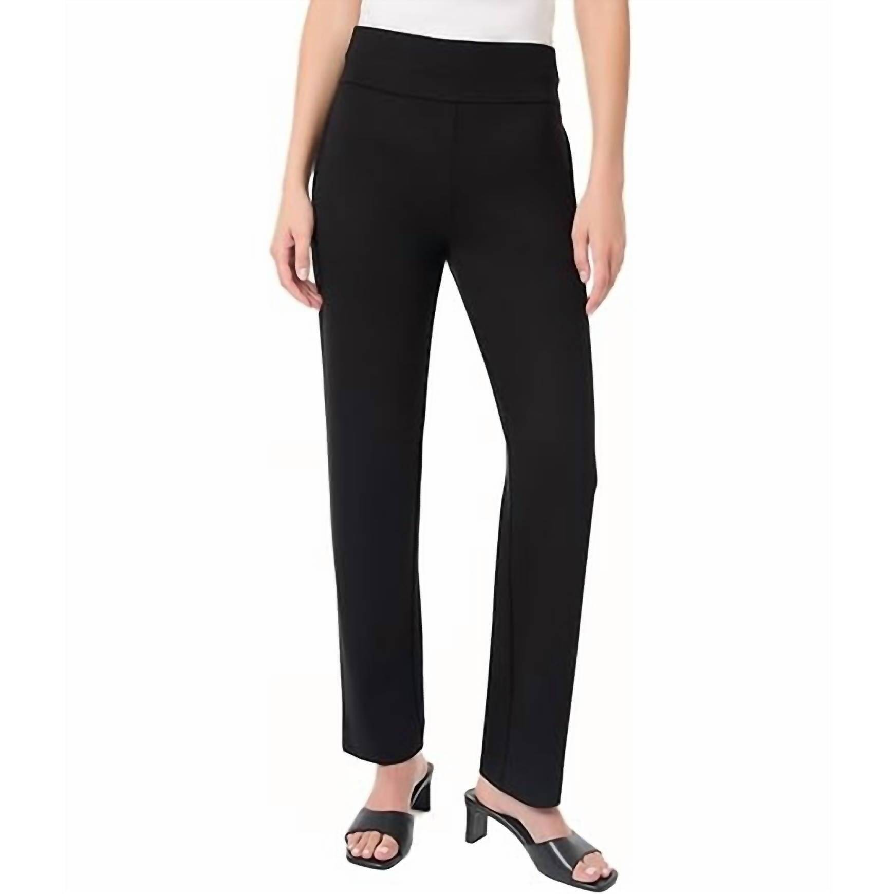 New Jones New York High-Rise Straight-Leg Pants In Black
